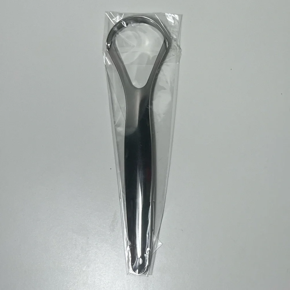 GuruNanda Spoon Shaped Stainless Steel Tongue Scraper